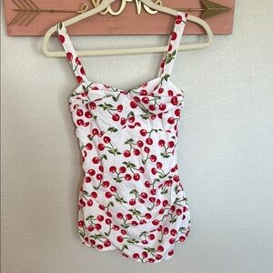 Cherry Print Swimsuit S/M pin-up style DIXIEFRIED